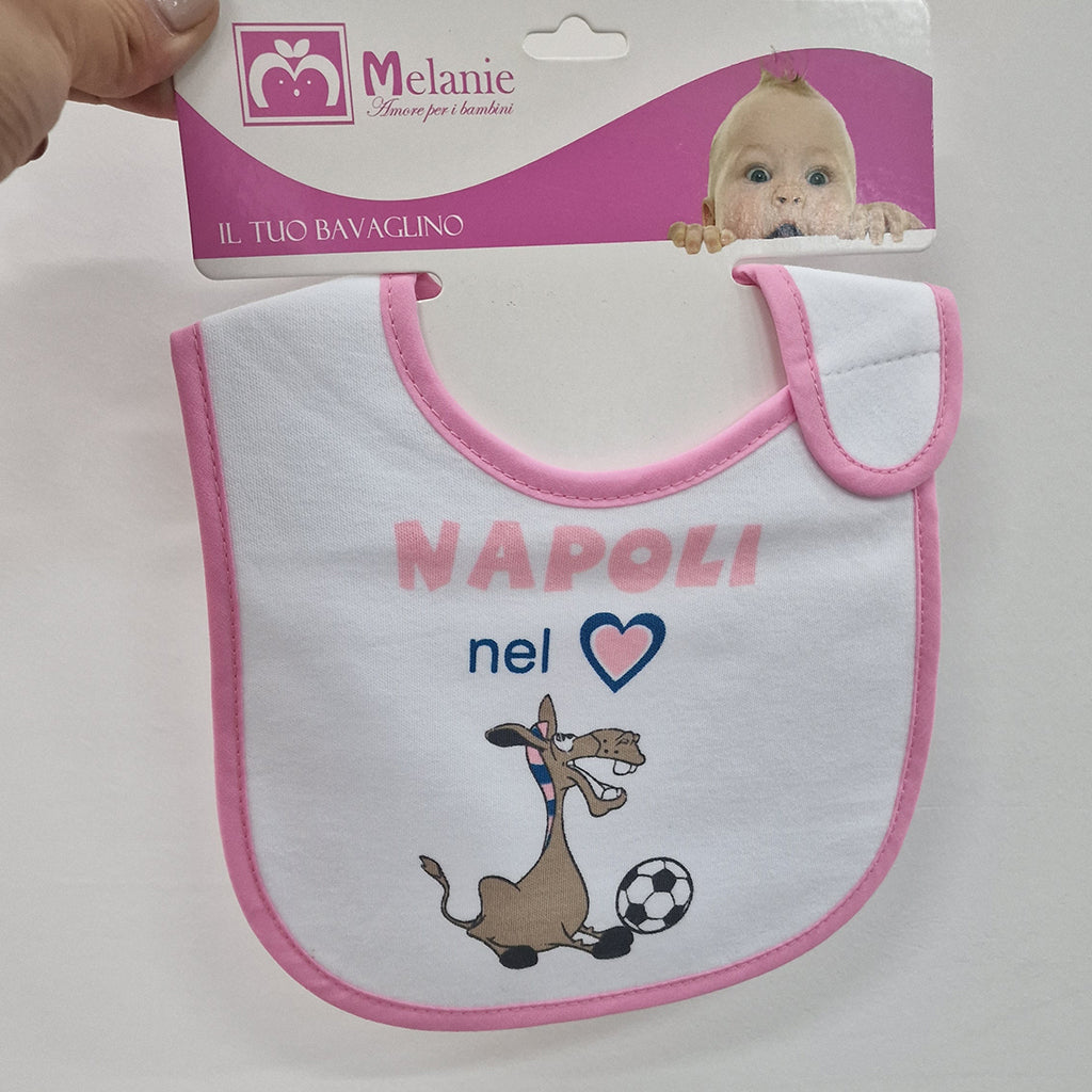 Bavaglino Neonato Cotone Napoli nel Cuore Melanie