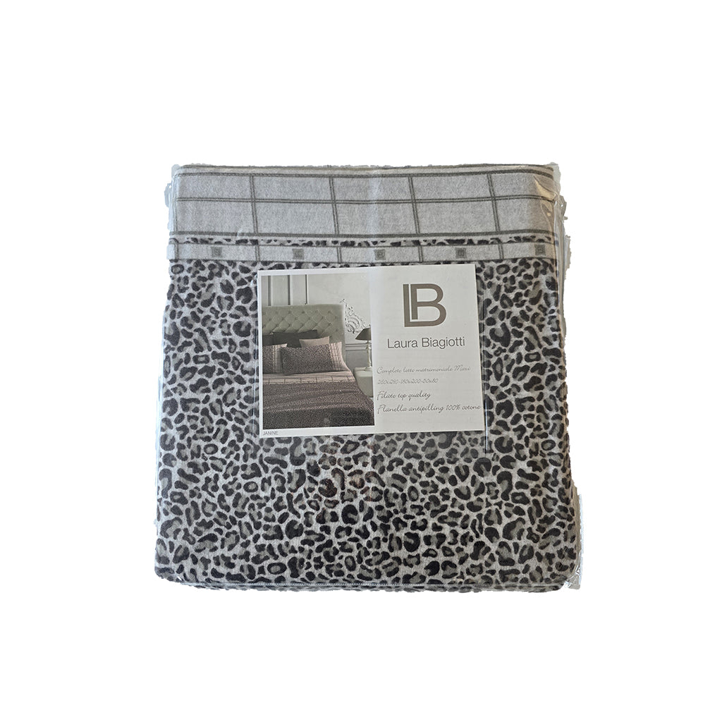 Completo Letto Matrimoniale Flanella Maxi Laura Biagiotti Janine