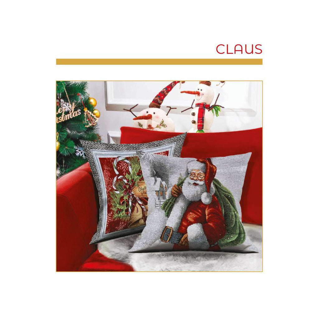 Cuscino arredo Natalizio Gobelin Claus Double Face