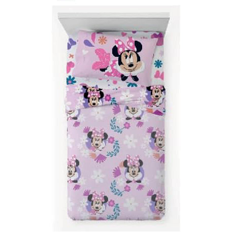 Set Lenzuola Cotone Singolo Novia Minnie