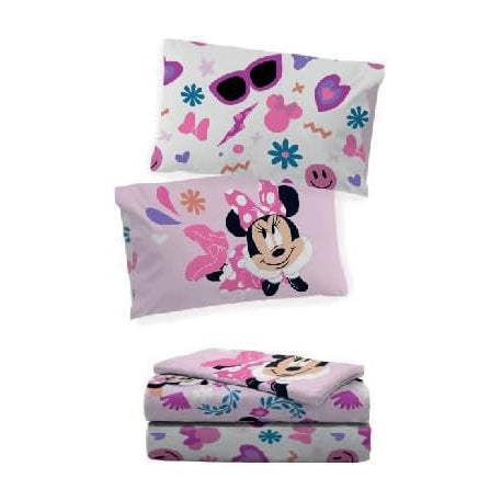 Set Lenzuola Cotone Singolo Novia Minnie