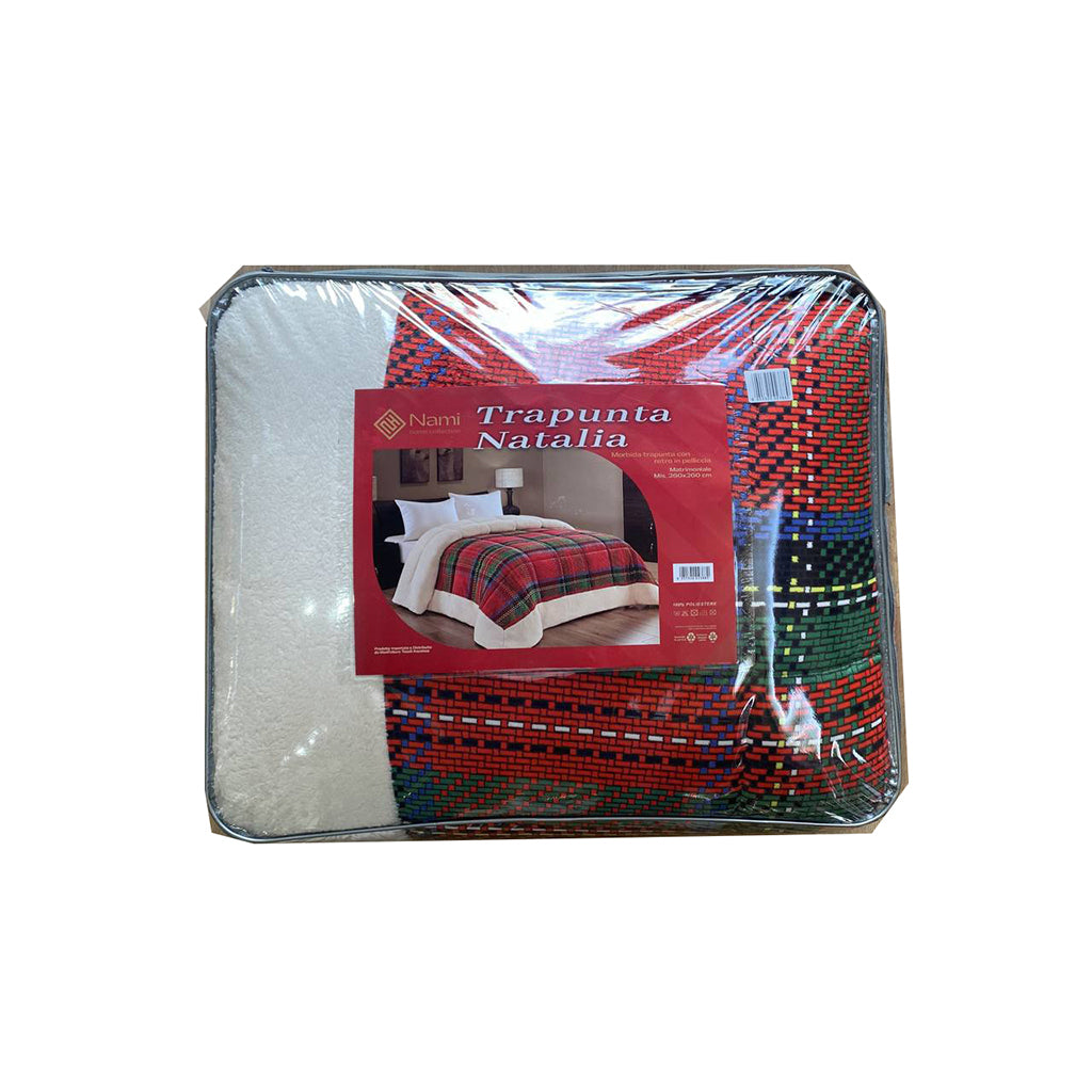 Trapunta Nami Natalizia Con Retro in Pelliccia TARTAN