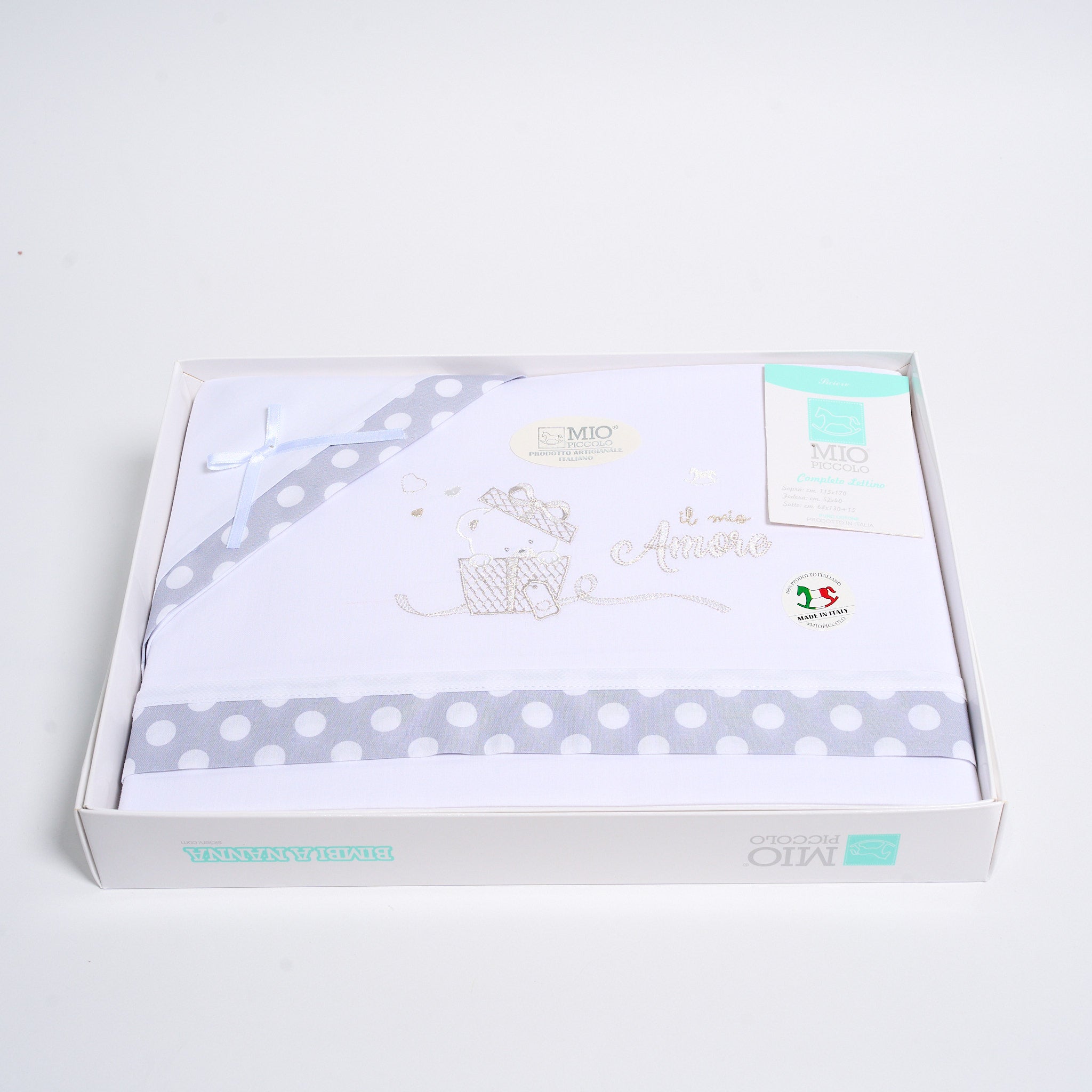 Completo Baby Lettino Cotone Mio Piccolo Pacco Regalo 964