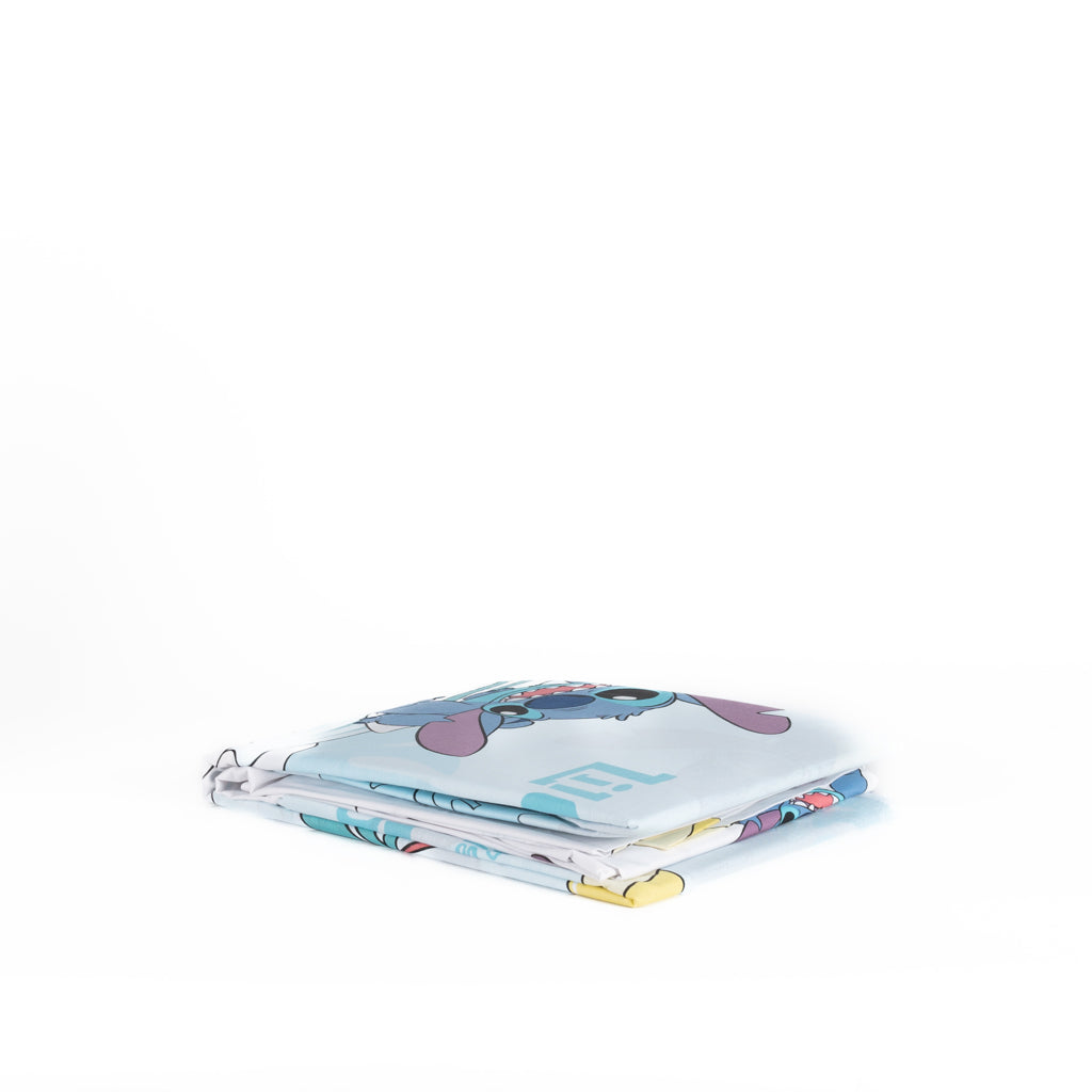 Completo Letto Cotone Singolo Novia Lilo e Stich Azzurro