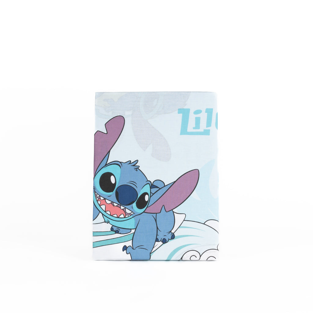 Completo Letto Cotone Singolo Novia Lilo e Stich Azzurro