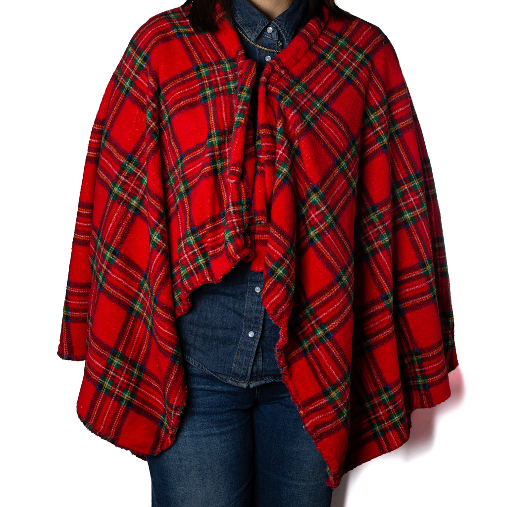 Mantella Pile Poncho Tartan