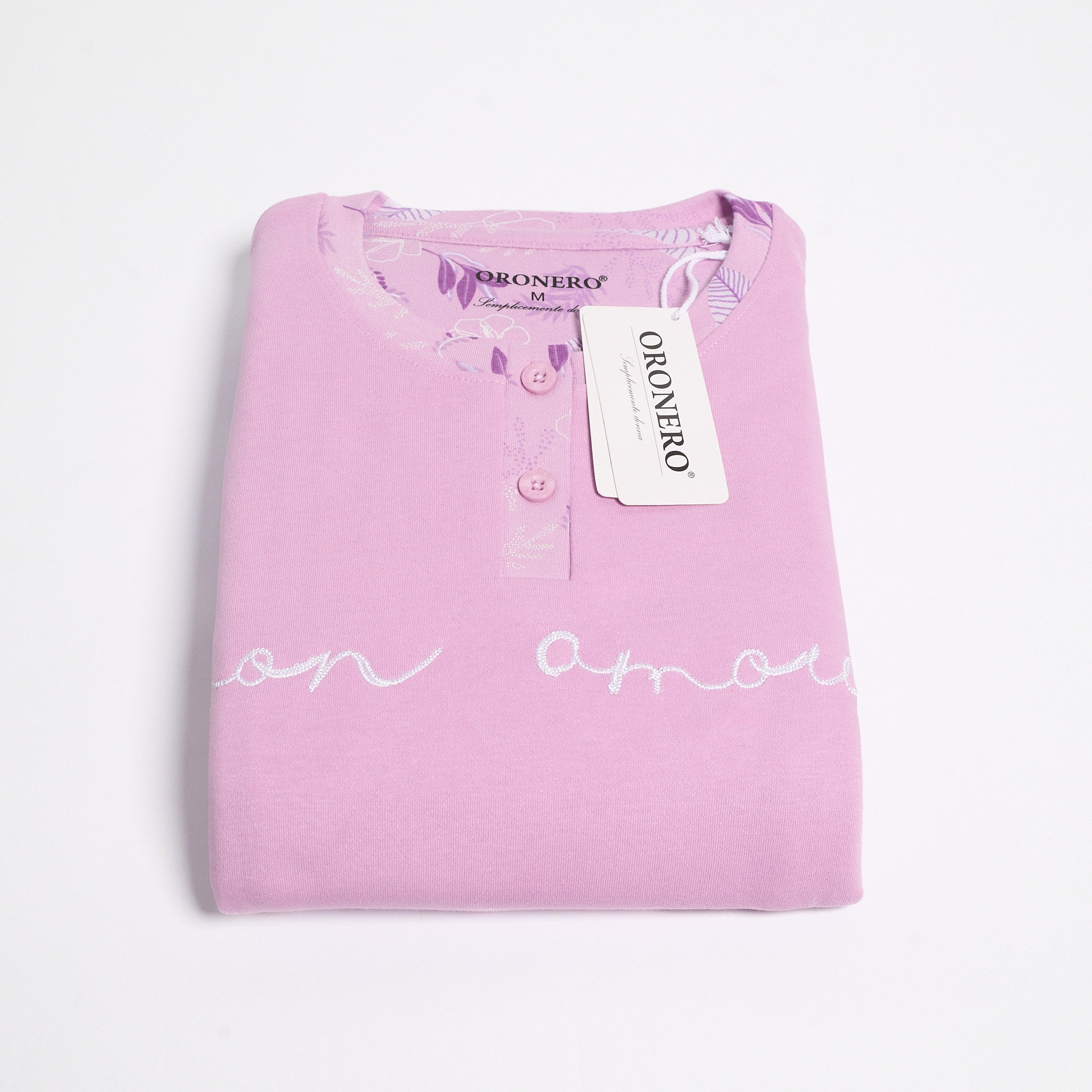 Pigiama Donna Caldo Cotone Oro Nero OD470