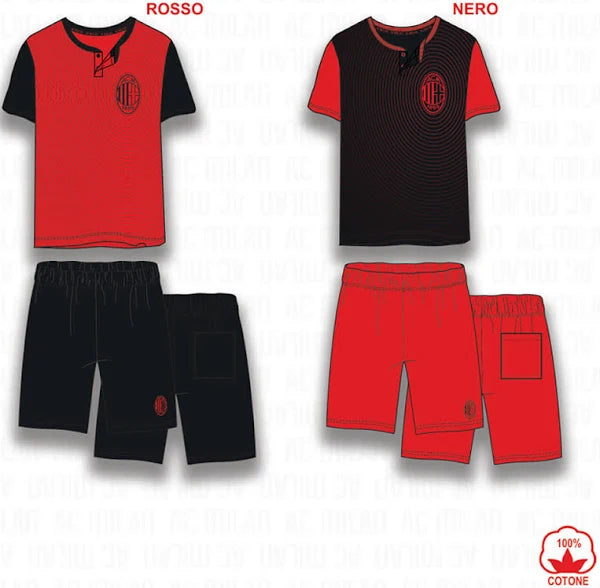 Pigiama Cotone Manica Corta Pantaloncini Milan