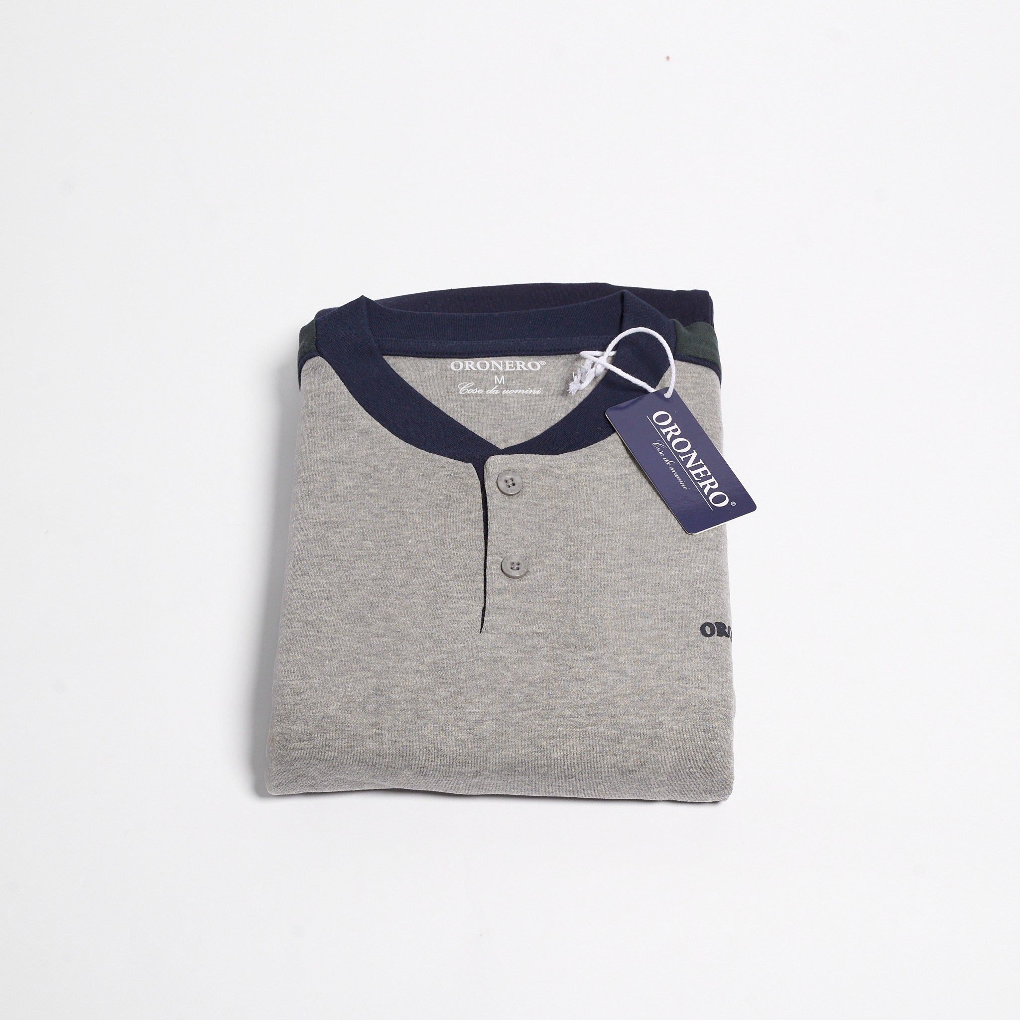 Pigiama Uomo Caldo Cotone Oro Nero OU498