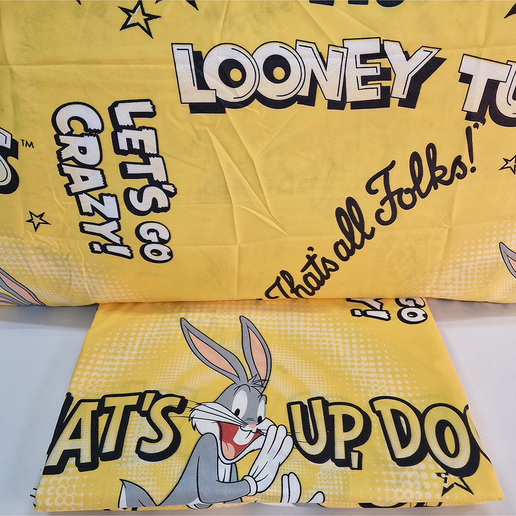 Set Lenzuola Singolo in Microfibra Looney Tunes Bugs Bunny
