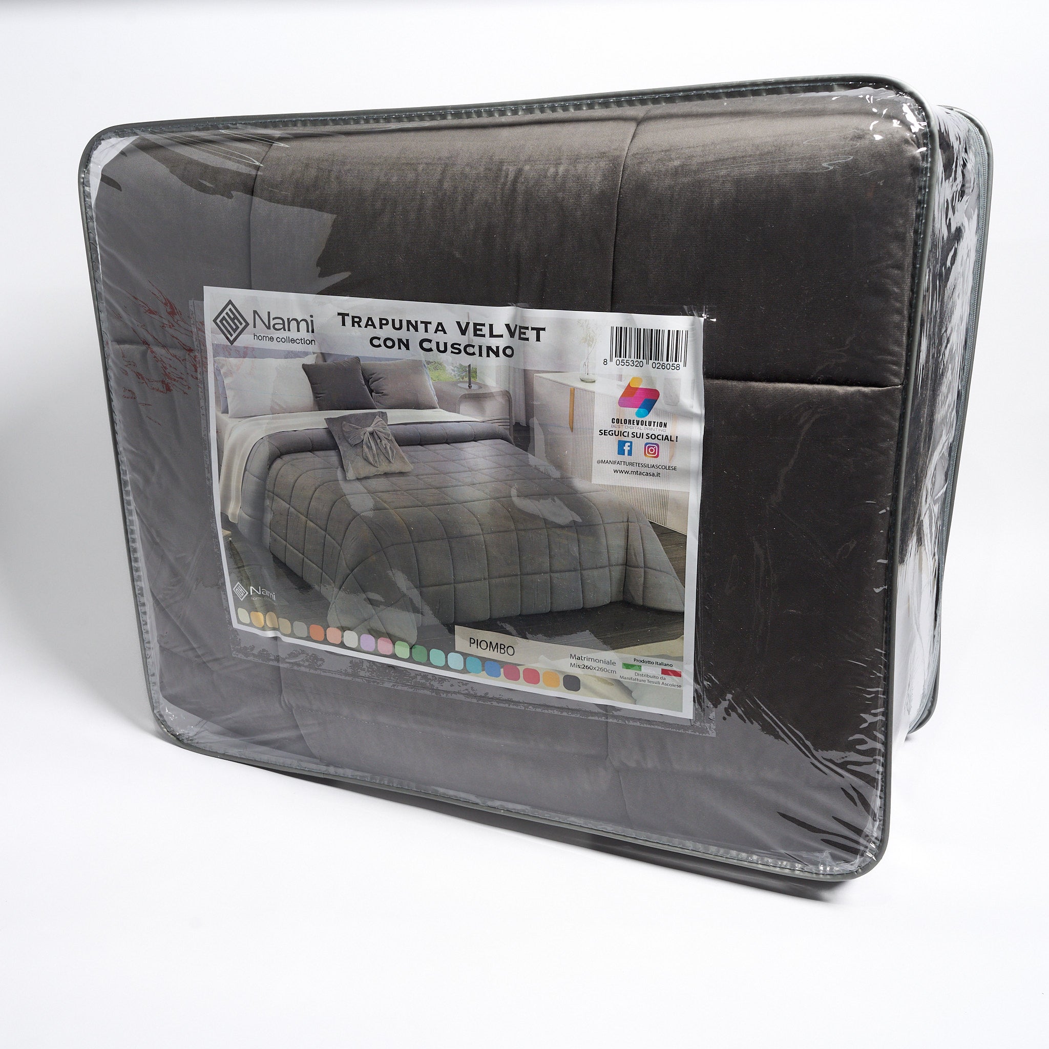 Trapunta Matrimoniale con Cuscino Nami Velvet