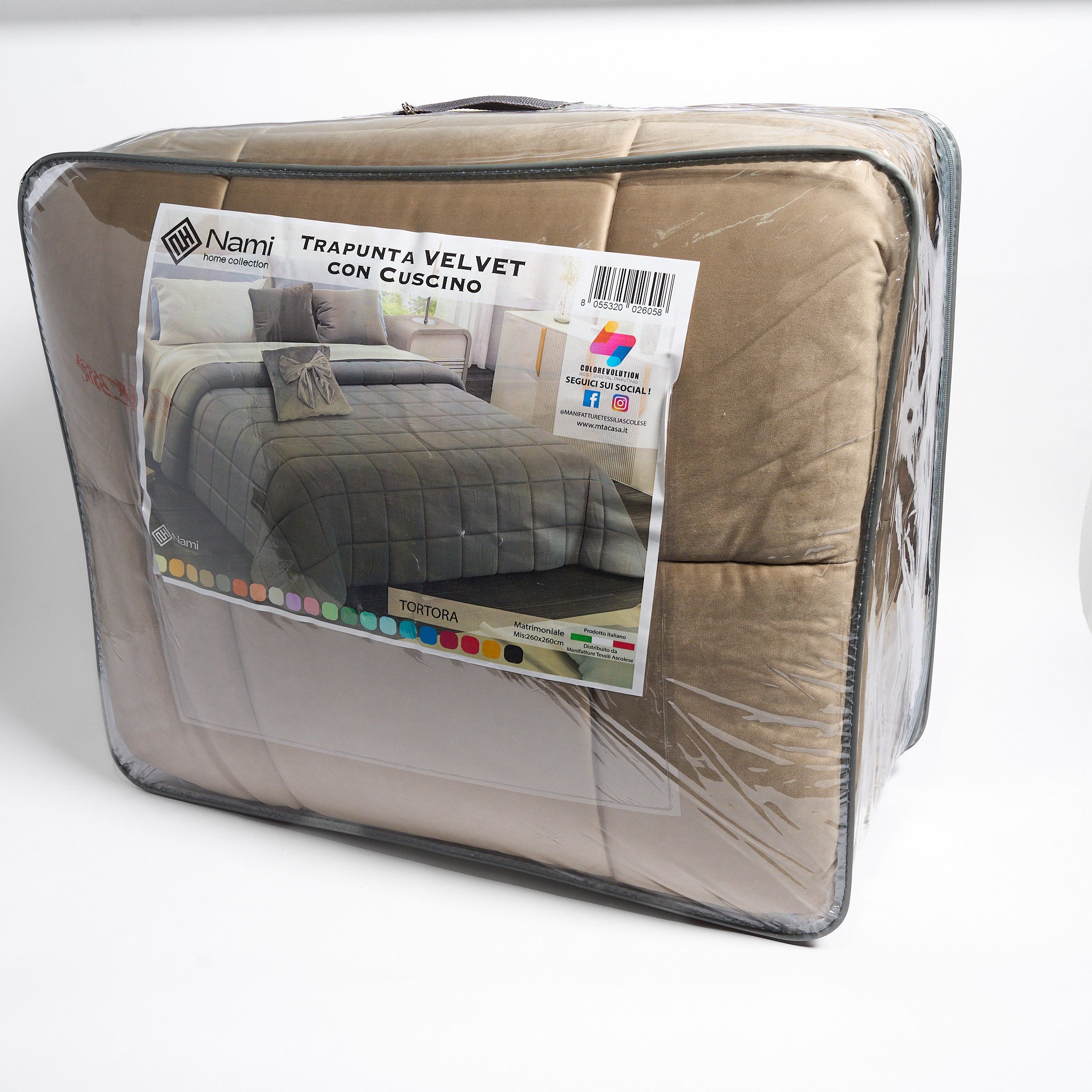 Trapunta Matrimoniale con Cuscino Nami Velvet