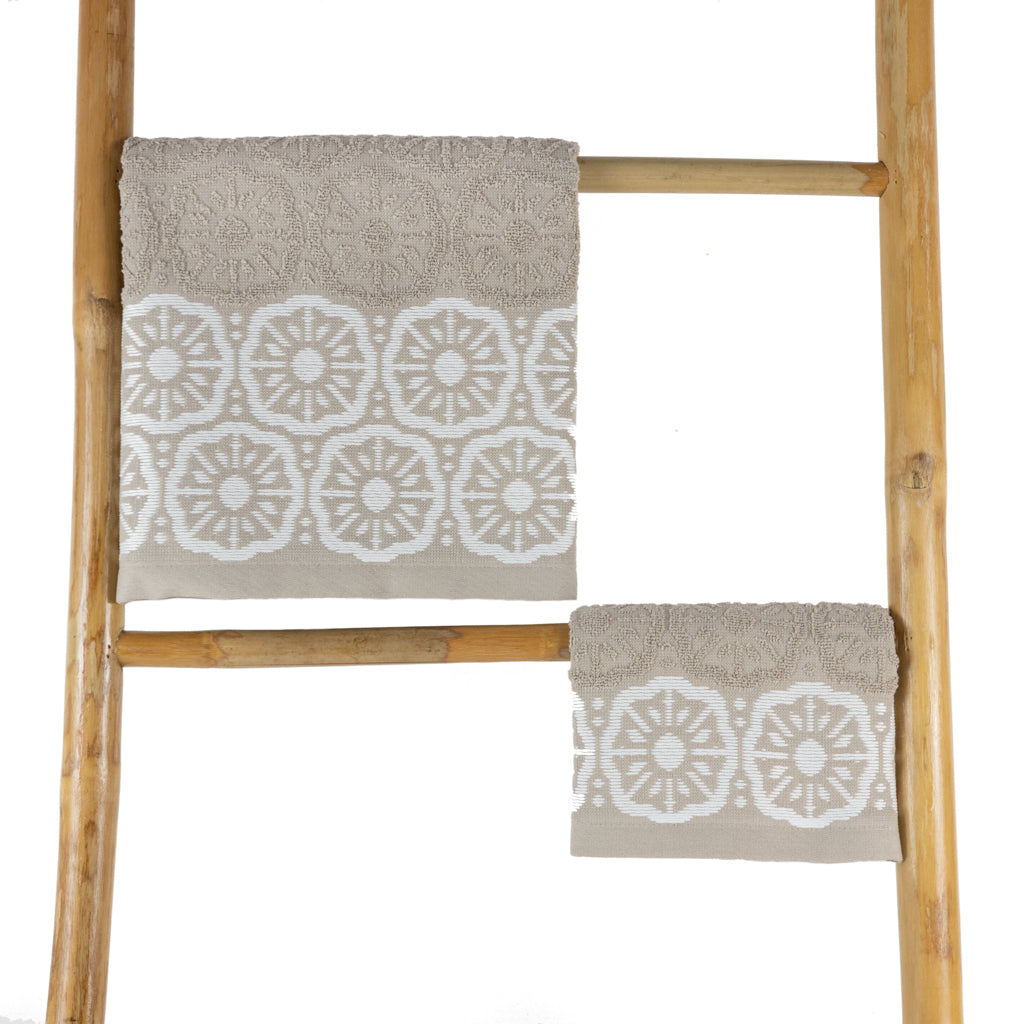 Asciugamano Viso e Ospite Spugna Jacquard Liabel Fiore