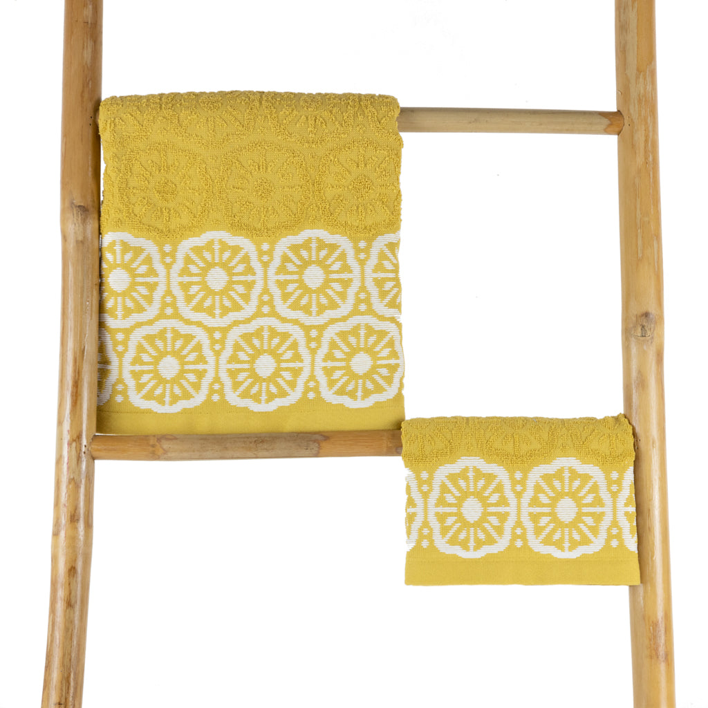 Asciugamano Viso e Ospite Spugna Jacquard Liabel Fiore