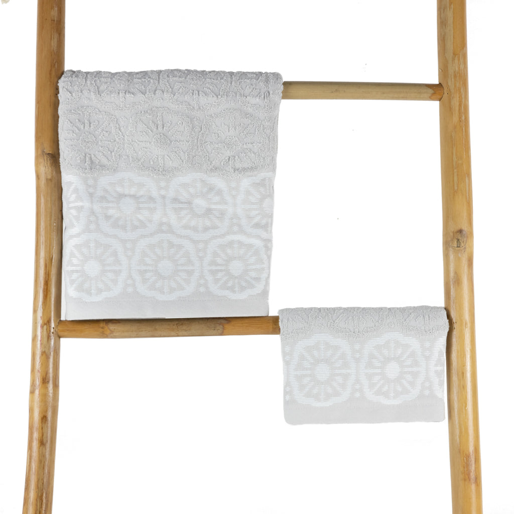Asciugamano Viso e Ospite Spugna Jacquard Liabel Fiore
