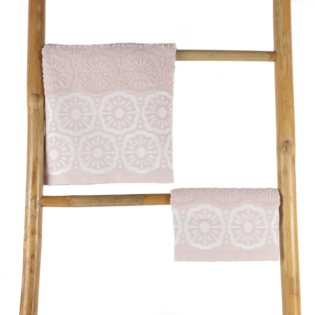 Asciugamano Viso e Ospite Spugna Jacquard Liabel Fiore