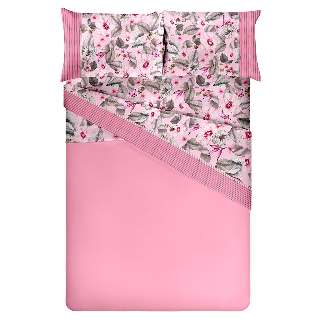 Completo Letto Matrimoniale Flanella Liabel Flores