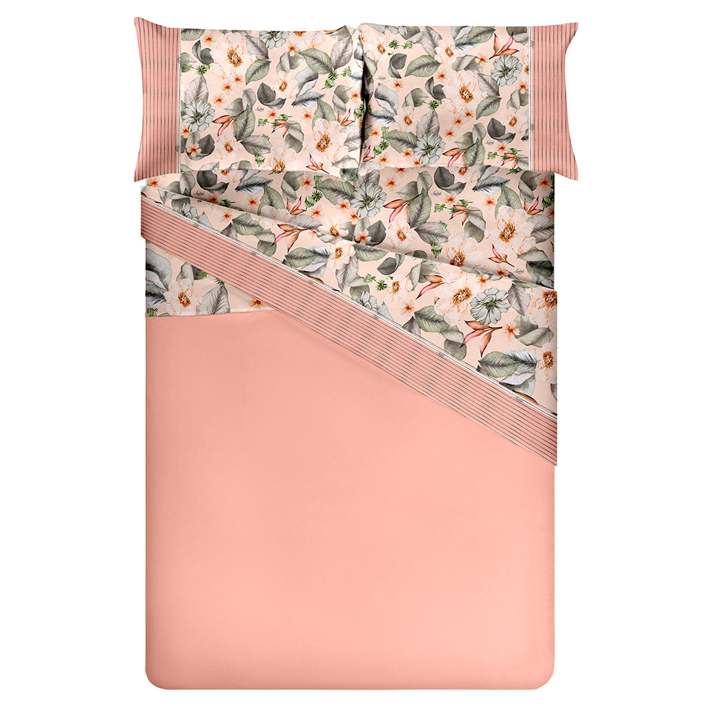 Completo Letto Matrimoniale Flanella Liabel Flores