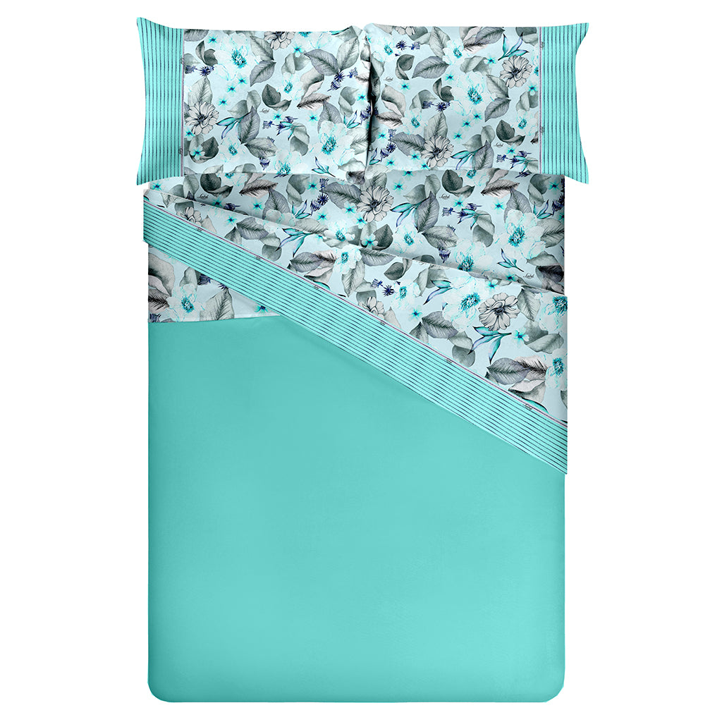 Completo Letto Matrimoniale Flanella Liabel Flores