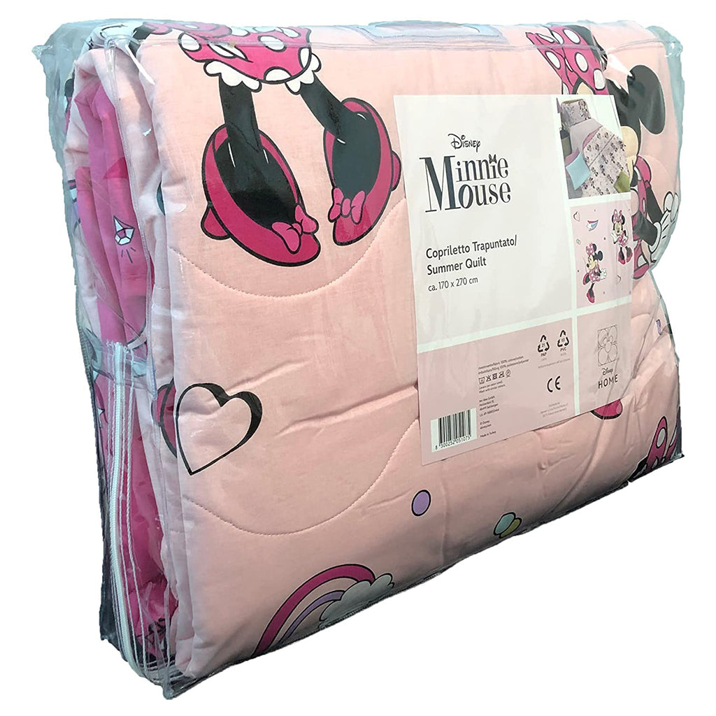 Copriletto Trapuntato Singolo Cotone Minnie Disney