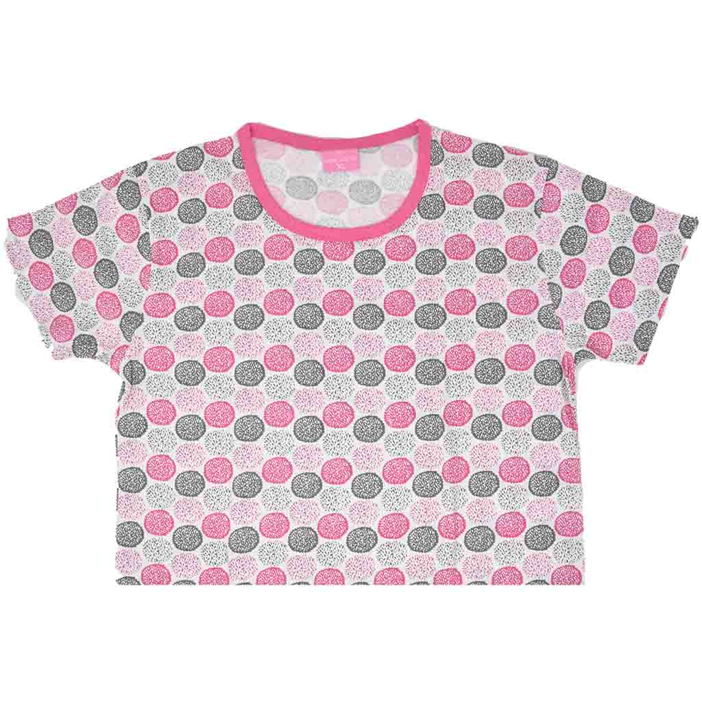 Camicia da Notte Cotone Donna Manica Corta Lara Justin Pom Pon 937