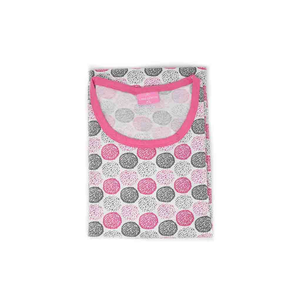 Camicia da Notte Cotone Donna Manica Corta Lara Justin Pom Pon 937