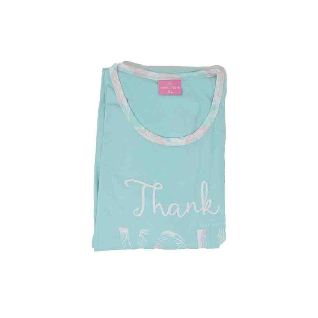 Camicia da Notte Cotone Donna Manica Corta Lara Justin Tropical 925