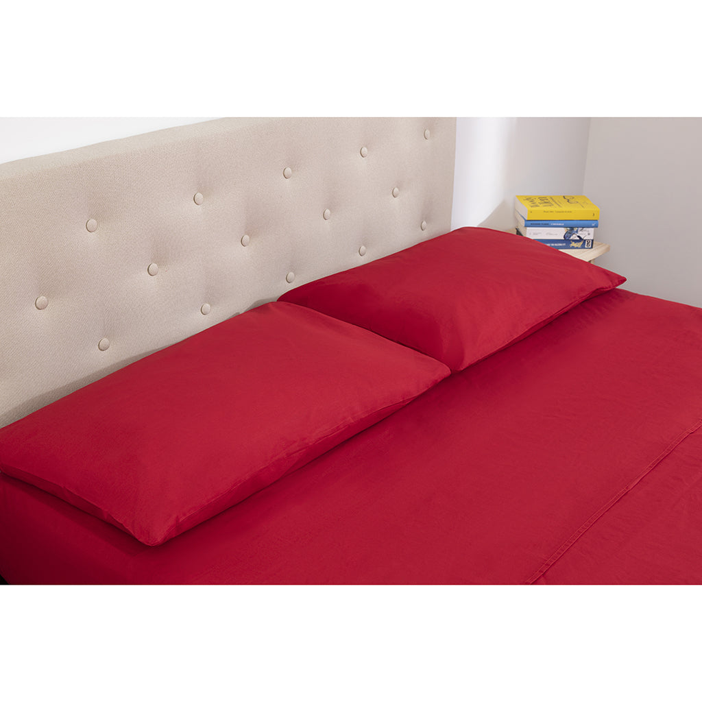 Completo Letto 100% Cotone Tinta Unita My House