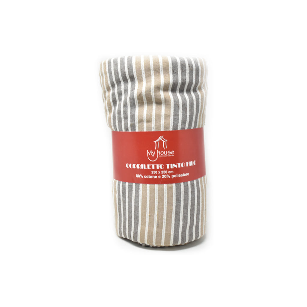 Copriletto Tinto Filo Righe