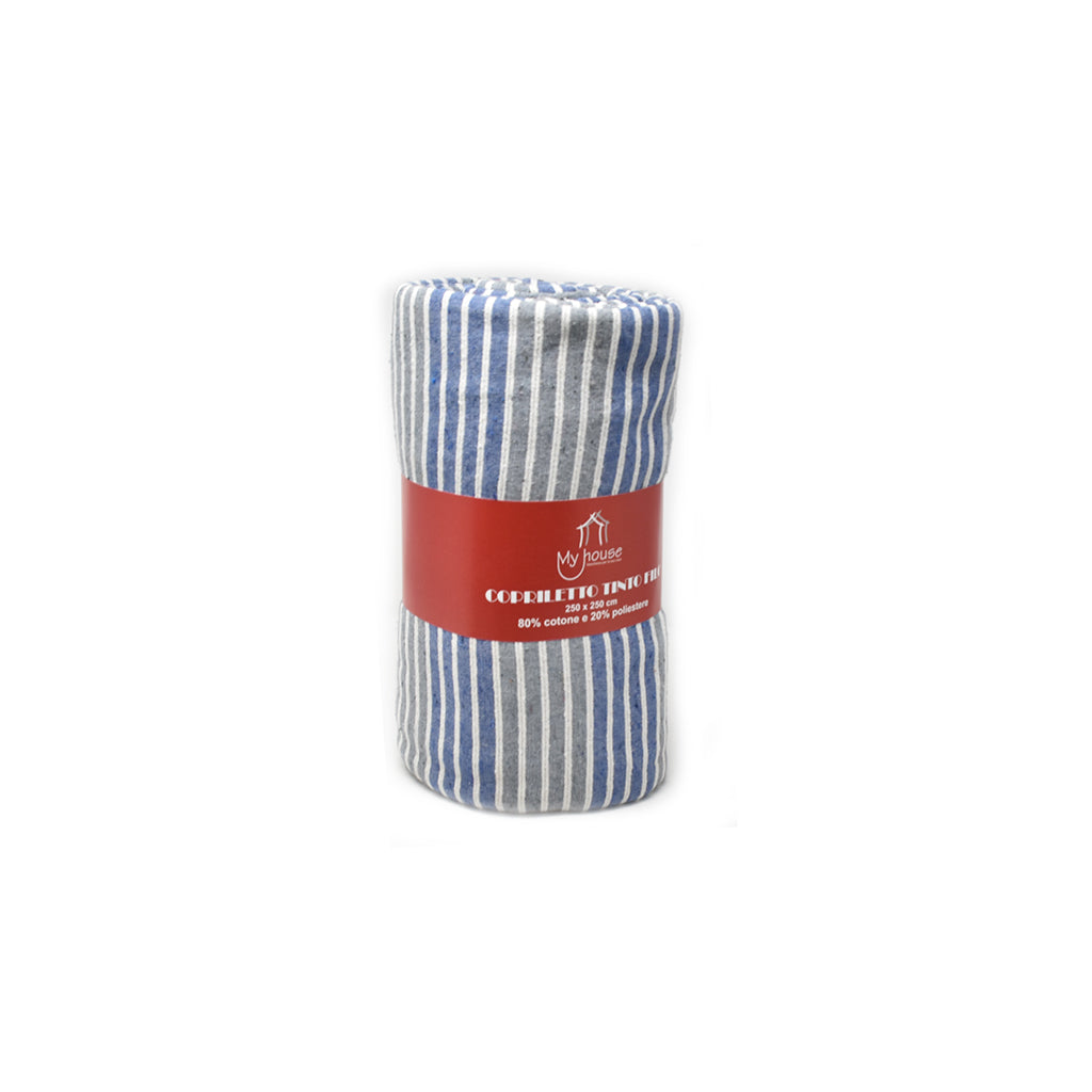 Copriletto Tinto Filo Righe