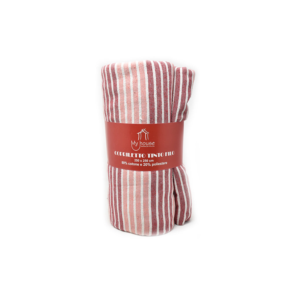 Copriletto Tinto Filo Righe