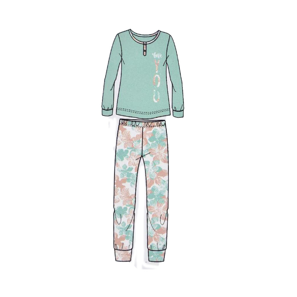 Pigiama Cotone Maniche Lunghe Donna Lara Justin 924