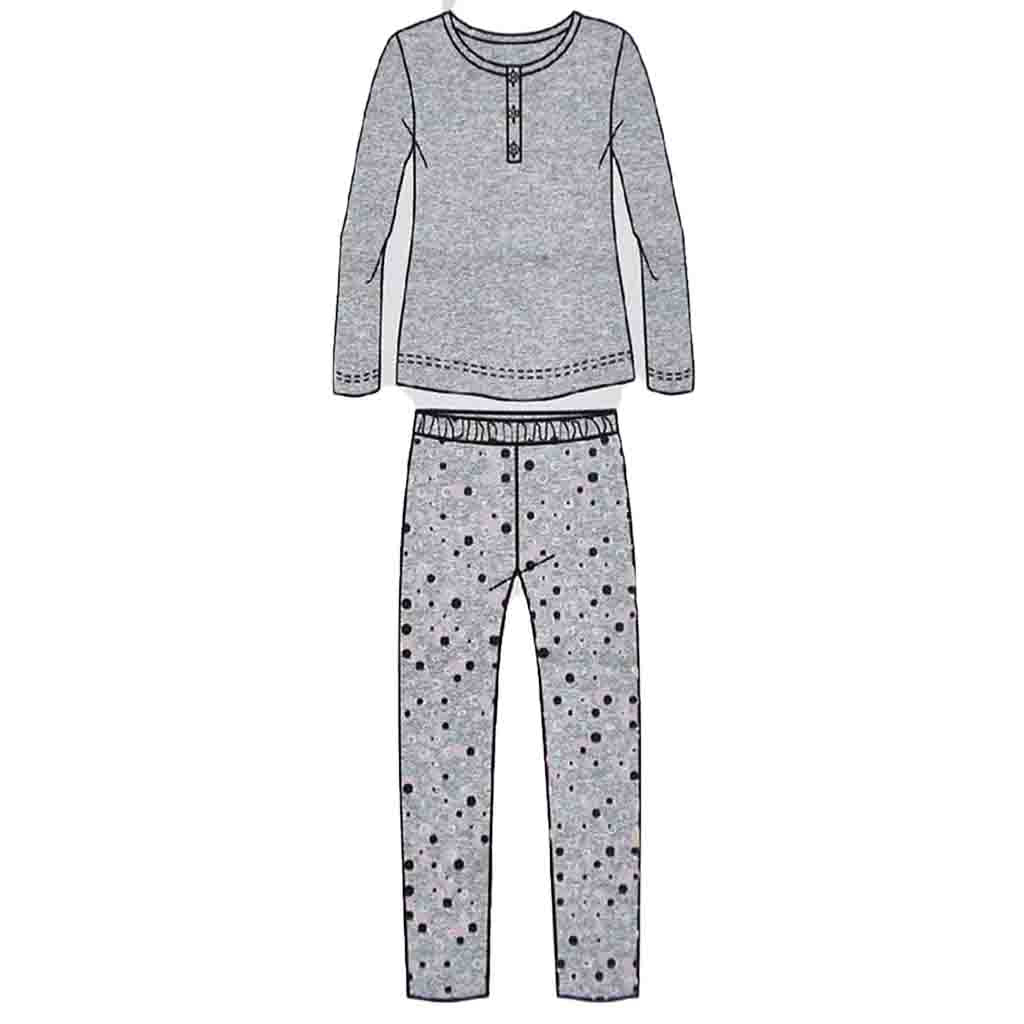 Pigiama Cotone Maniche Lunghe Donna Lara Justin 930