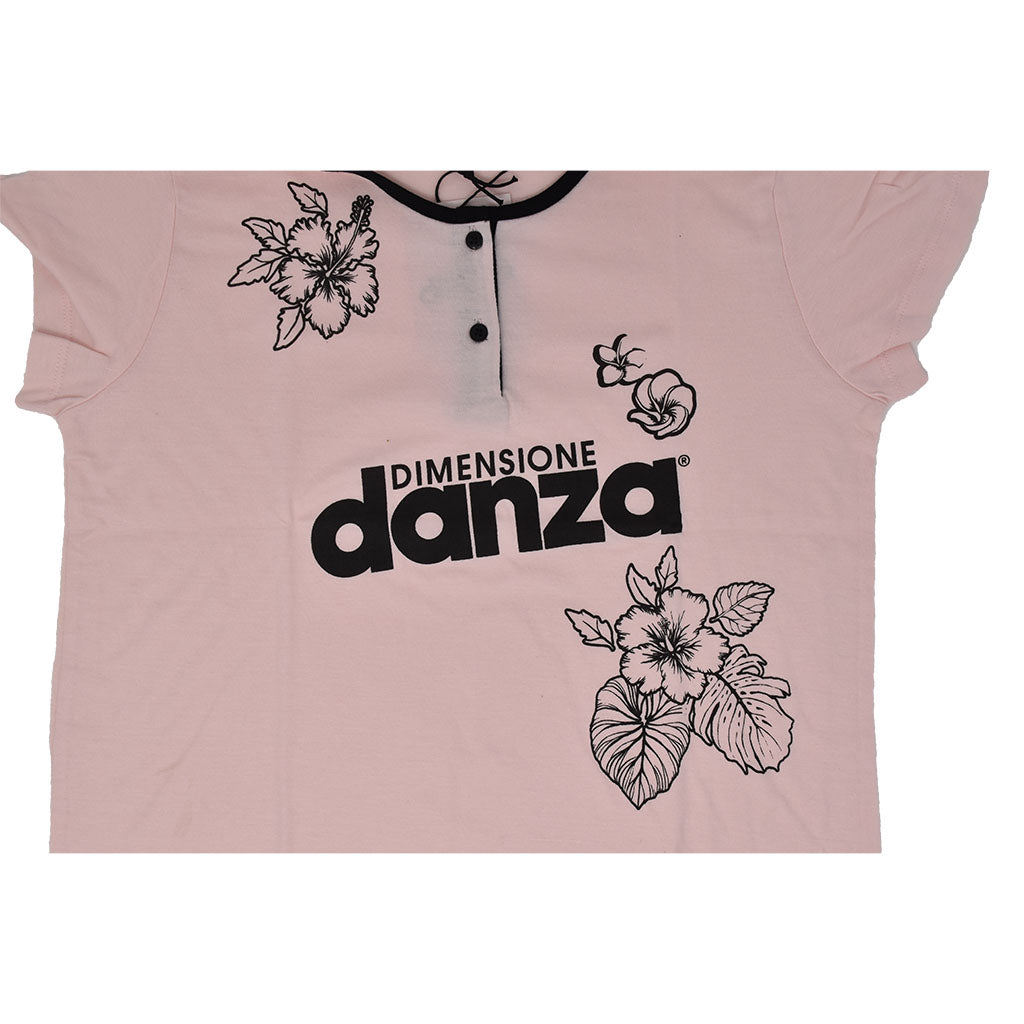 Pigiama Cotone Donna Maniche Corte Pantaloncini Dimensione Danza Flower 20179