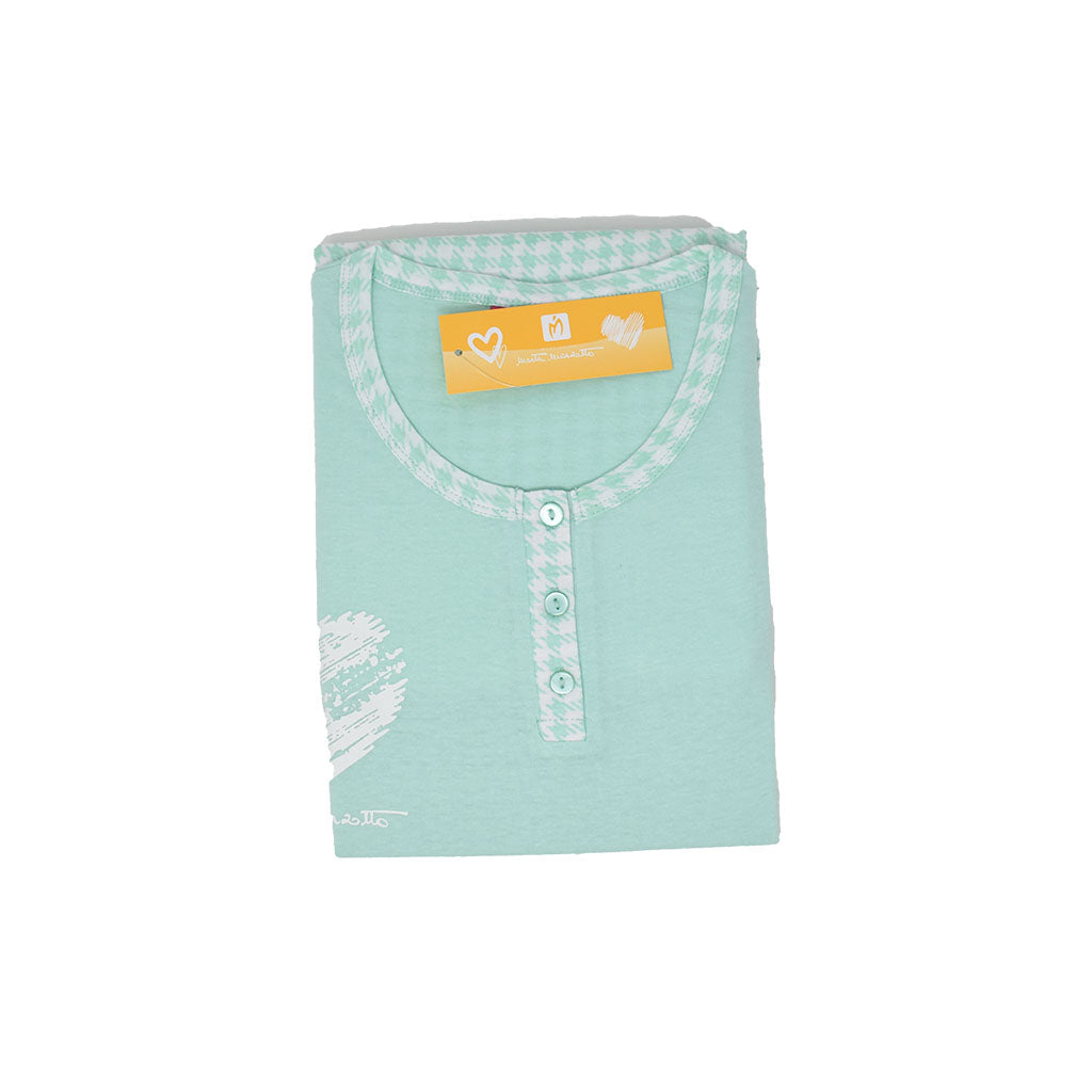 Pigiama Cotone Donna Maniche Corte Pantaloncini Marta Marzotto Pied de Poul 196
