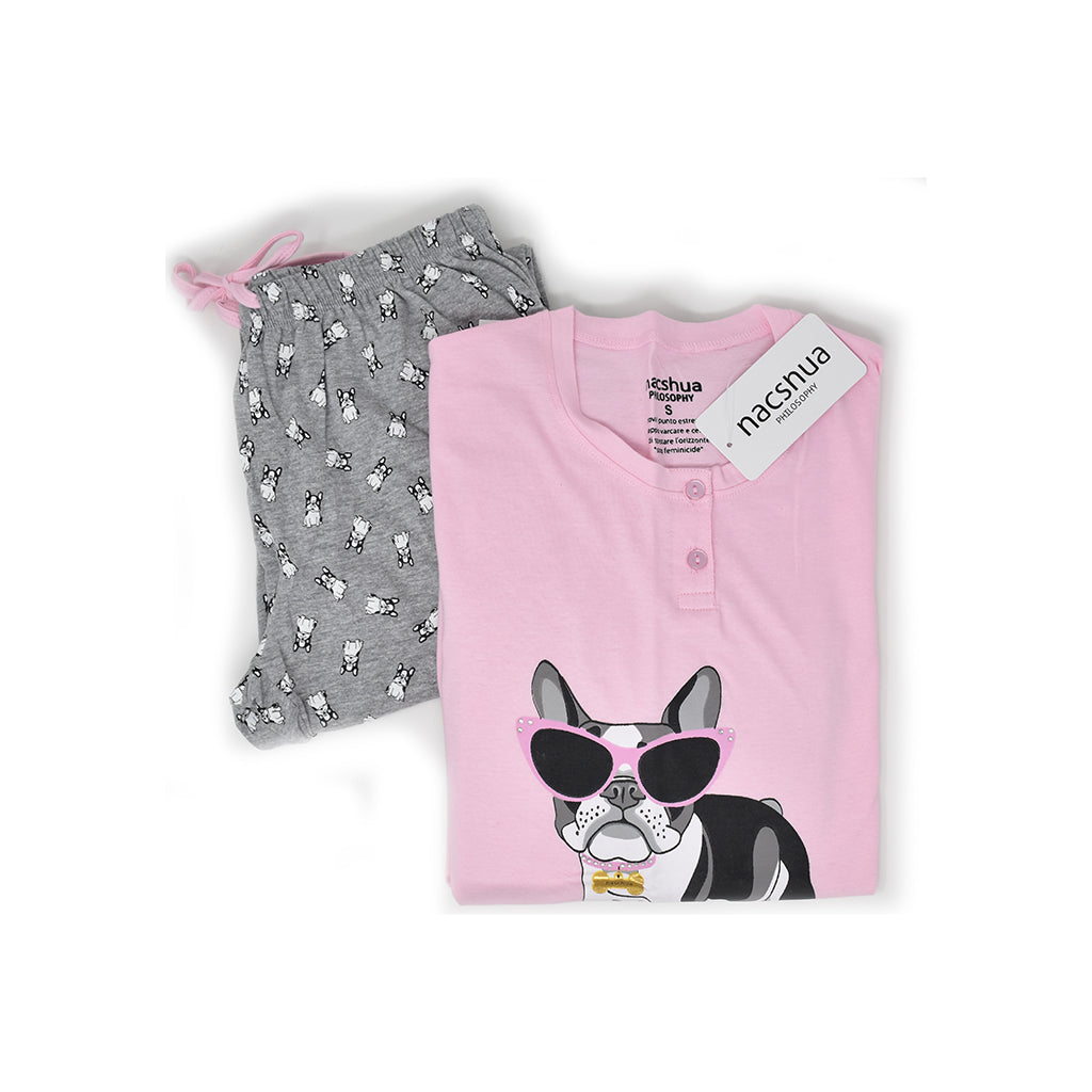 Pigiama Cotone Maniche Lunghe Donna Nacshua Bredin