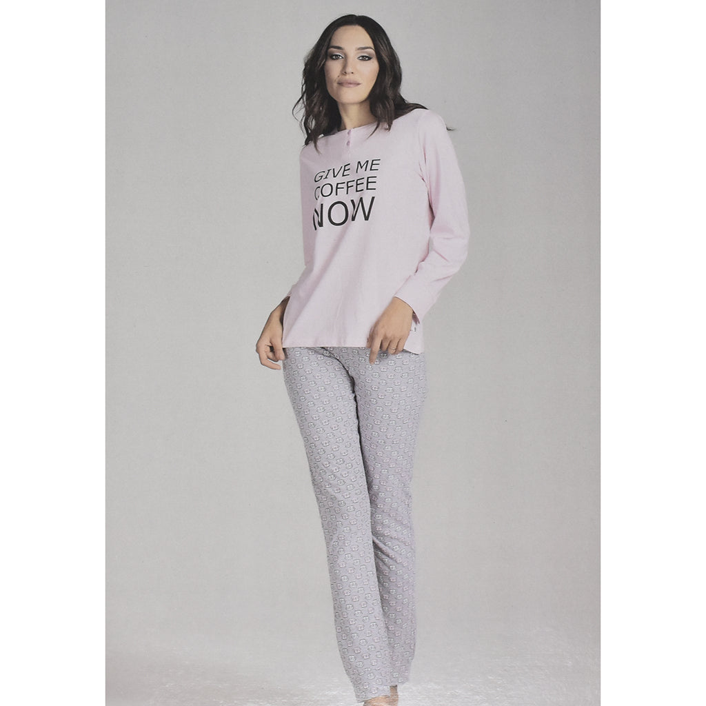 Pigiama Cotone Maniche Lunghe Donna Nacshua Levy