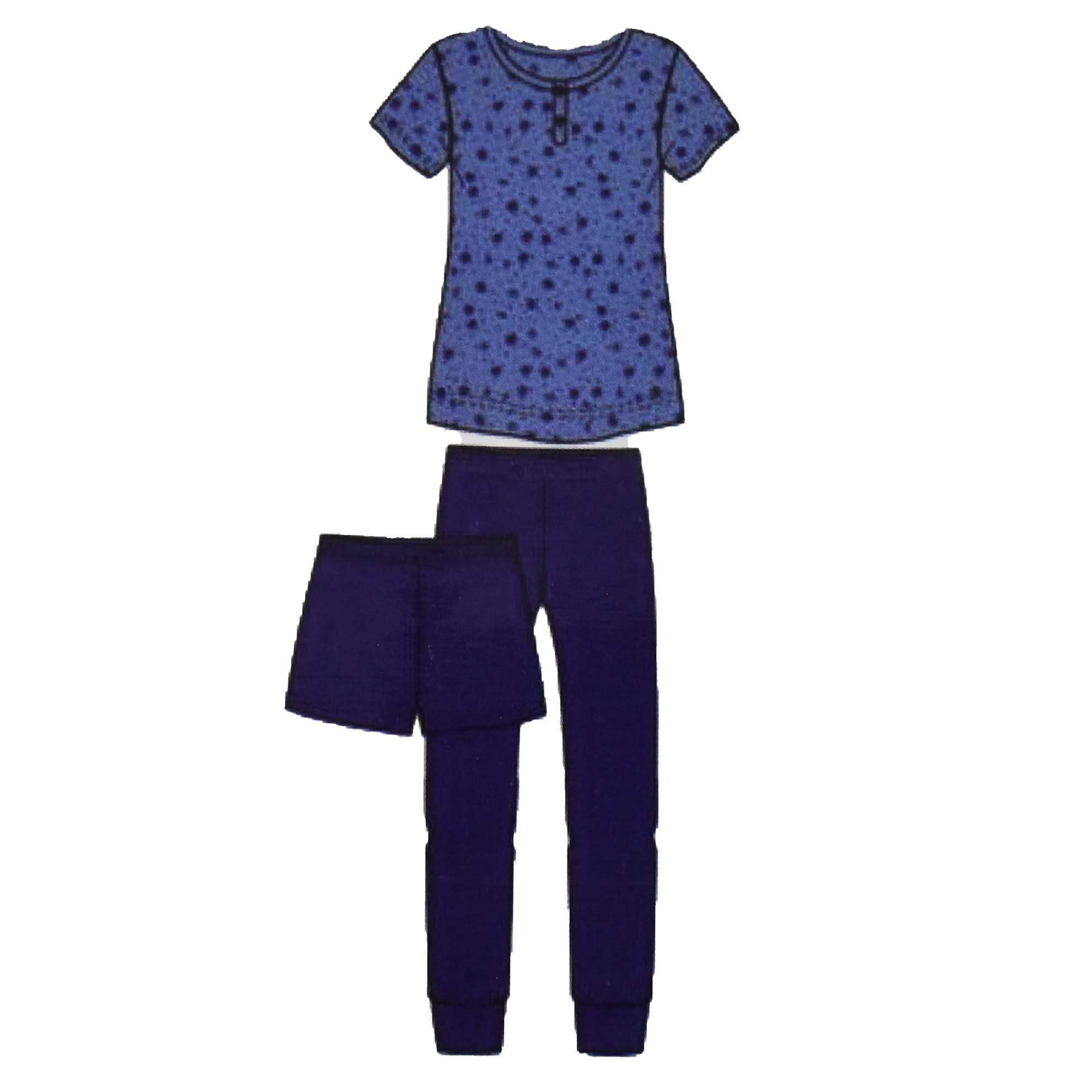 Pigiama Cotone Donna Tre Pezzi Lara Justin 943