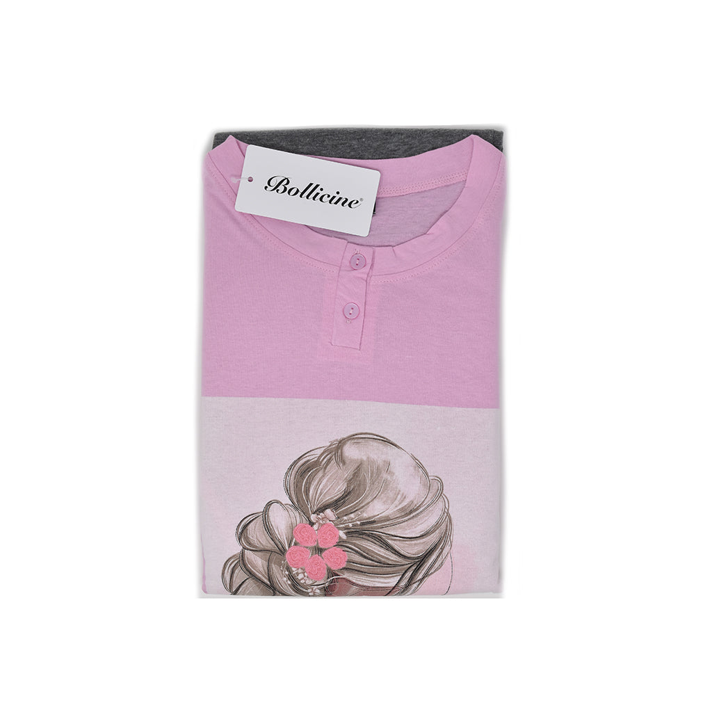 Pigiama Cotone Manica Lunga Donna Bollicine Ramon