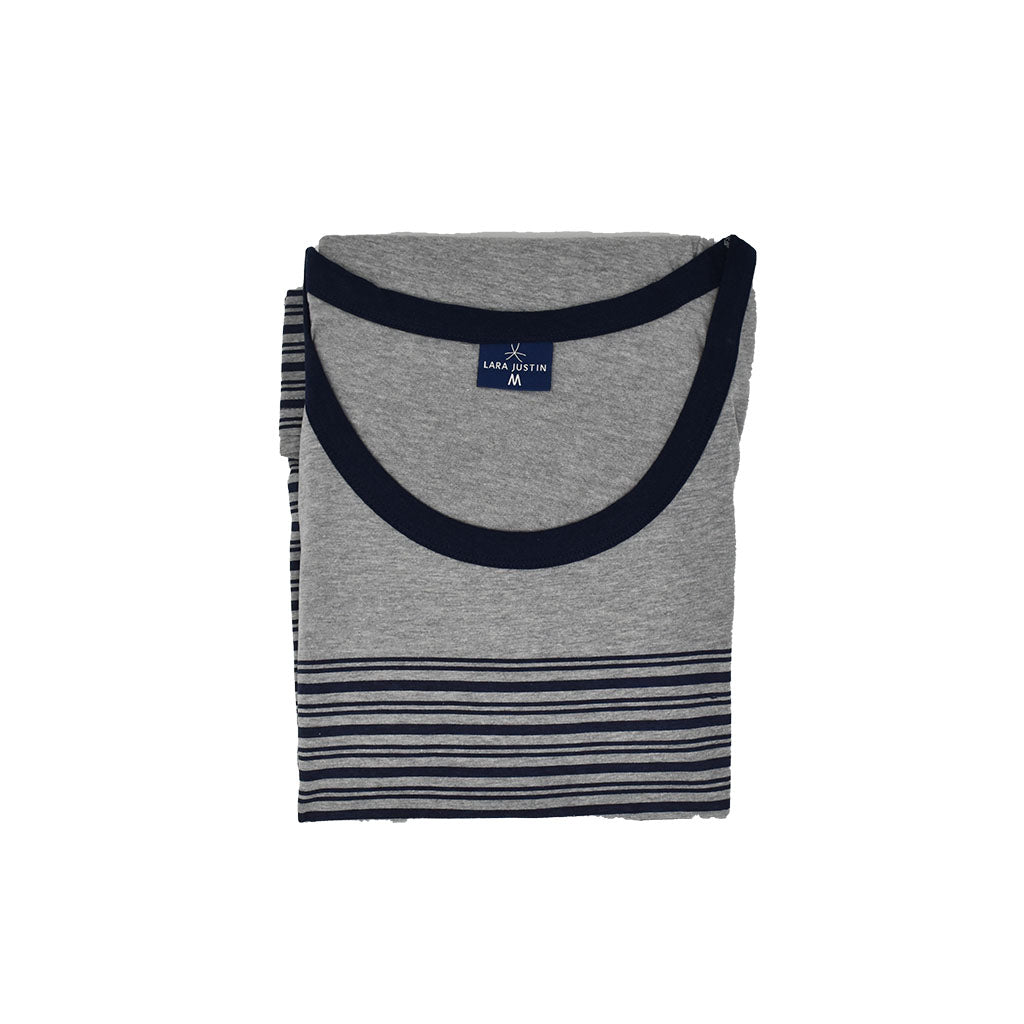 Pigiama Cotone Uomo Canotta Pantaloncini Lara Justin Righe 1028