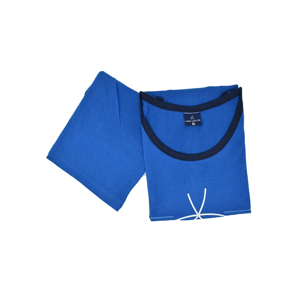 Pigiama Cotone Uomo Canotta Pantaloncini Lara Justin Tre Righe 1029