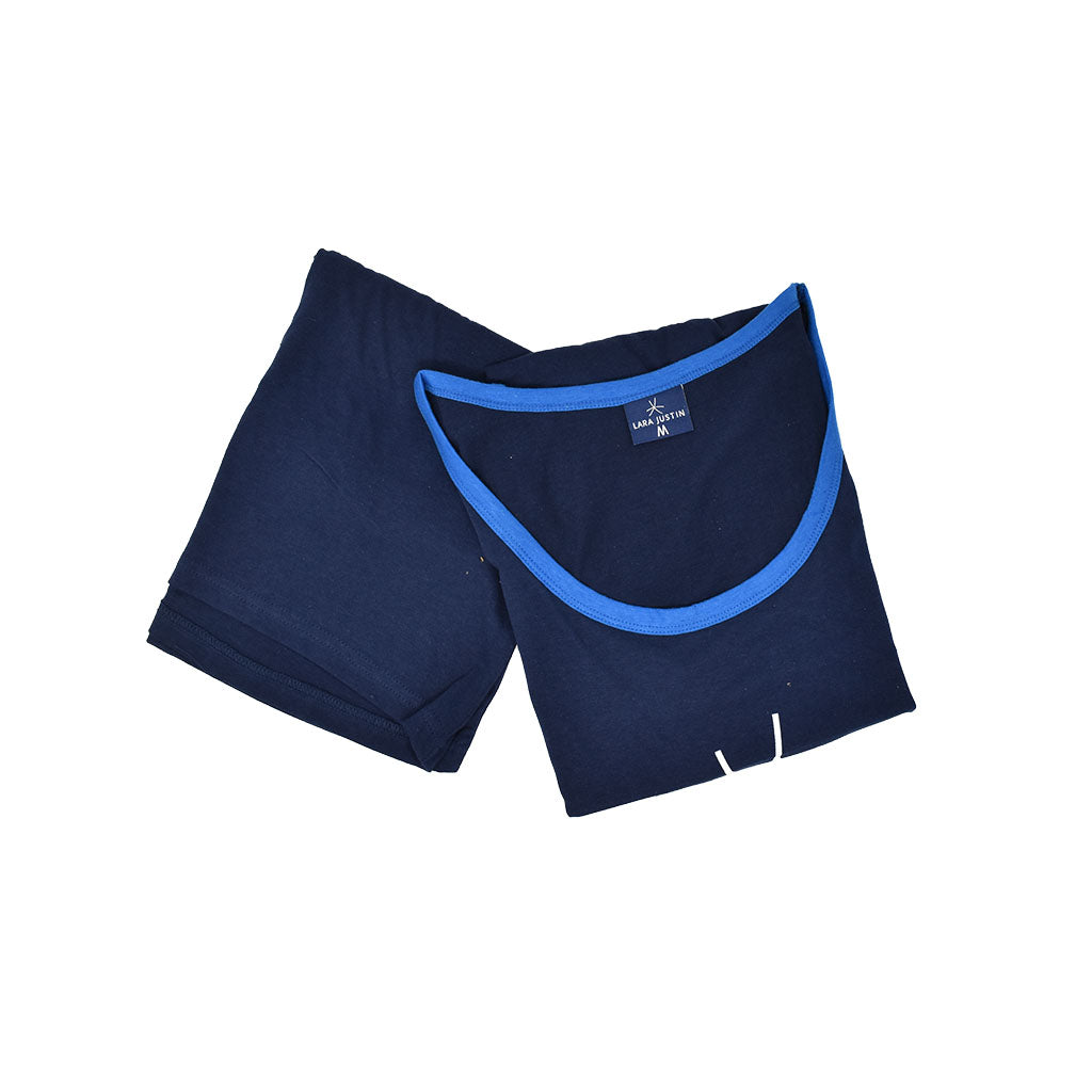 Pigiama Cotone Uomo Canotta Pantaloncini Lara Justin Tre Righe 1029