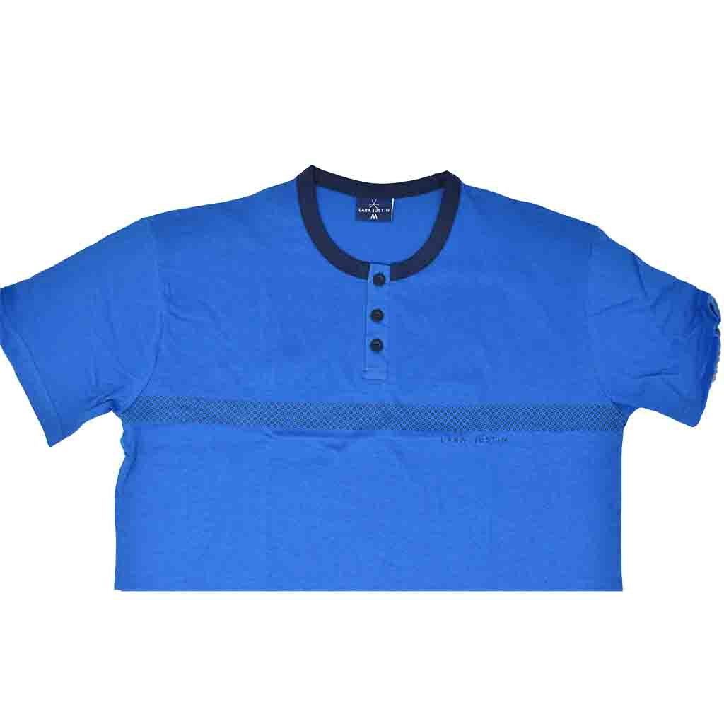 Pigiama Cotone Uomo Maniche Corte Pantaloncini Lara Justin Cerchi 1022
