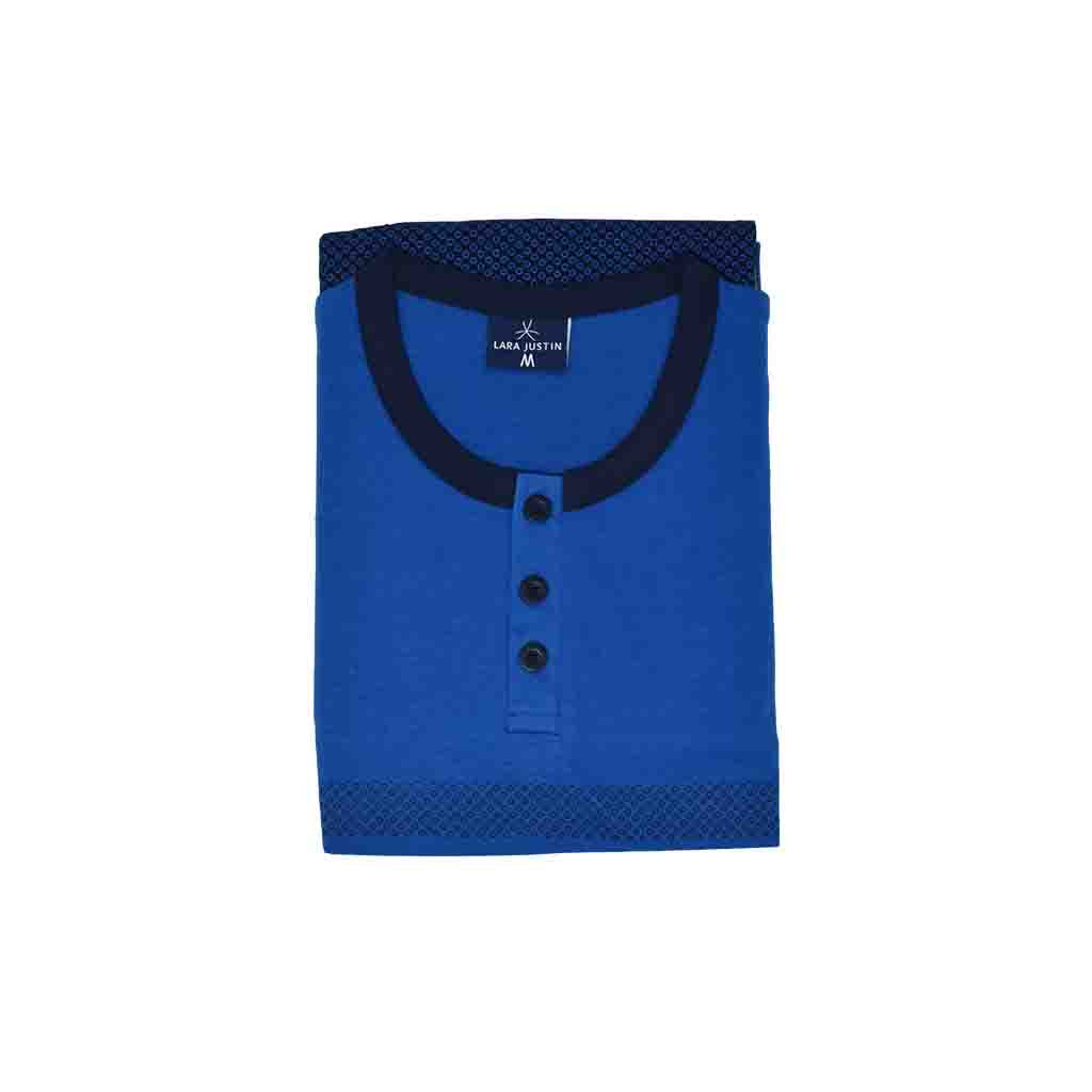 Pigiama Cotone Uomo Maniche Corte Pantaloncini Lara Justin Cerchi 1022