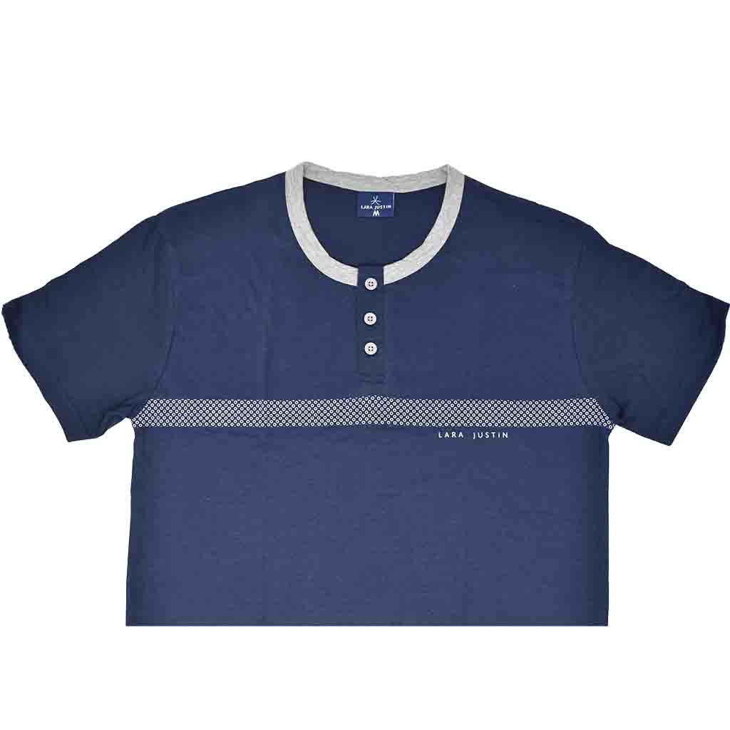 Pigiama Cotone Uomo Maniche Corte Pantaloncini Lara Justin Cerchi 1022
