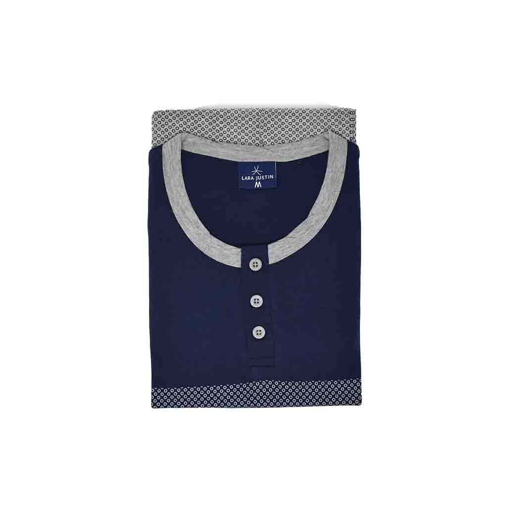 Pigiama Cotone Uomo Maniche Corte Pantaloncini Lara Justin Cerchi 1022