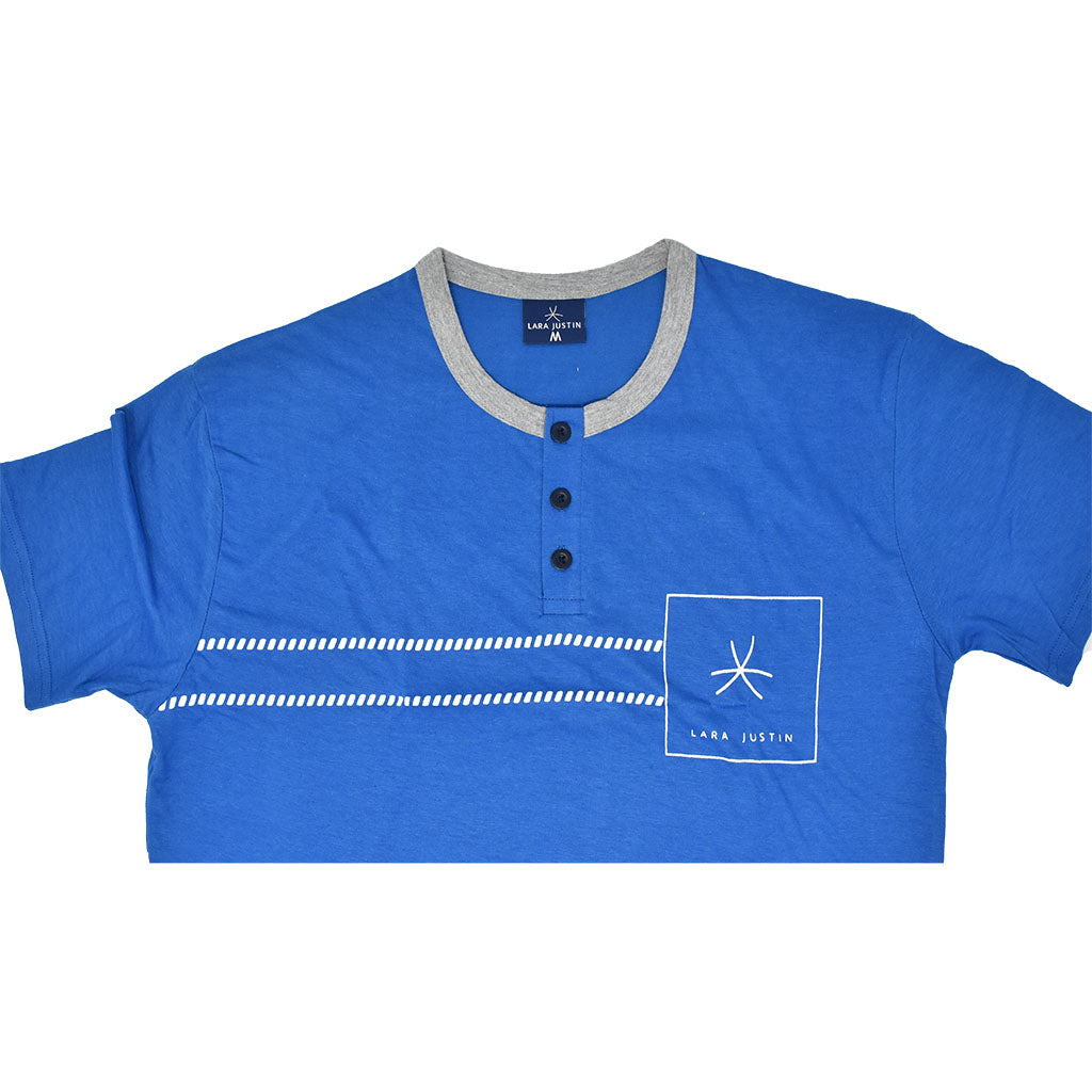 Pigiama Cotone Uomo Maniche Corte Pantaloncini Lara Justin Cavalluccio 1027