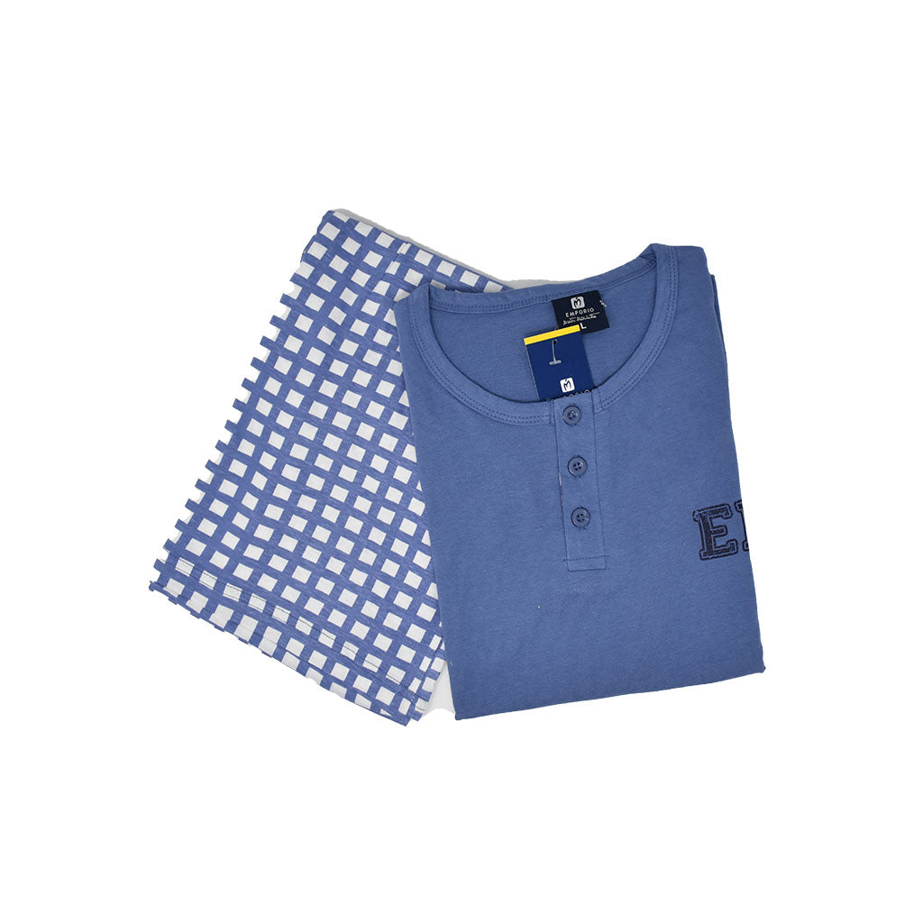 Pigiama Cotone Uomo Maniche Corte Pantaloncini Emporio Marta Marzotto 664