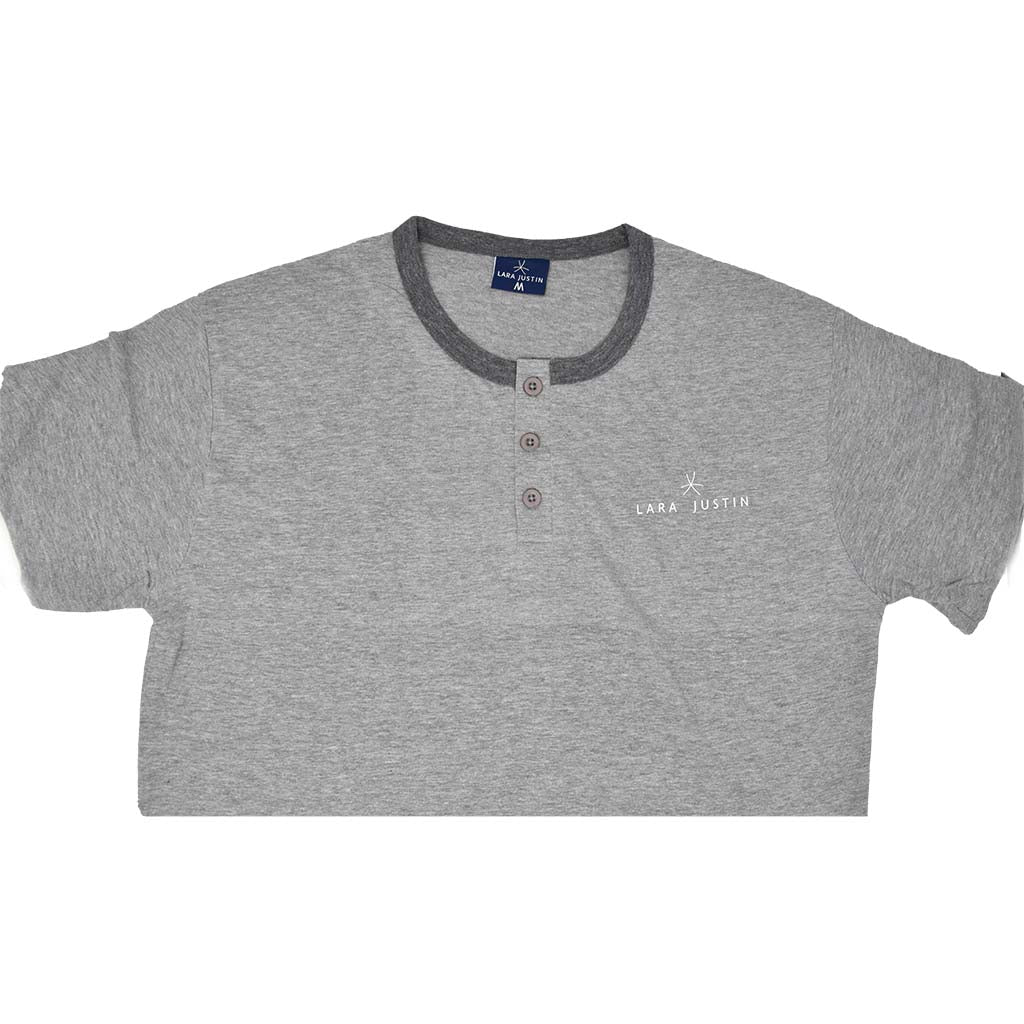 Pigiama Cotone Uomo Maniche Corte Pantaloncini Lara Justin Tinta Unita 1023