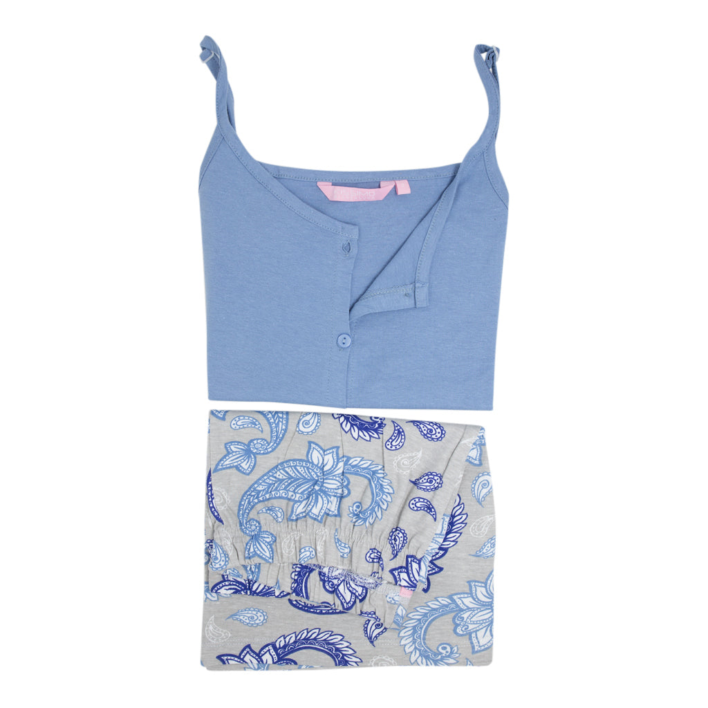 Pigiama Donna Cotone Canotta e Pantaloncini Fantasia Kissimo